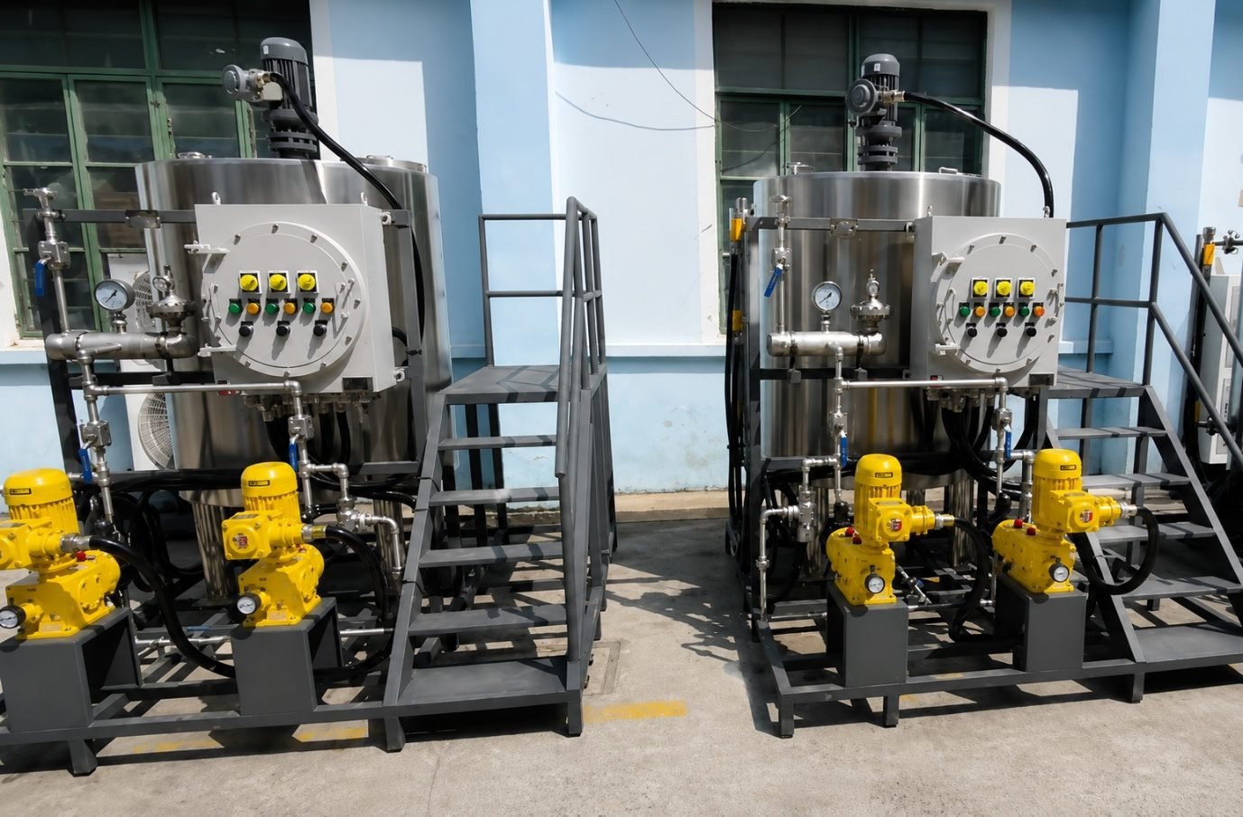Chemical dosing skid system built by Cheminsight